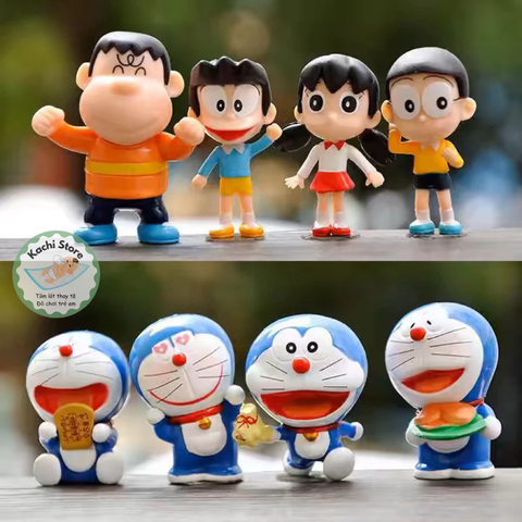 Mô hình đồ chơi DORAEMON NOBITA và NHỮNG NGƯỜI BẠN, mô hình trang trí