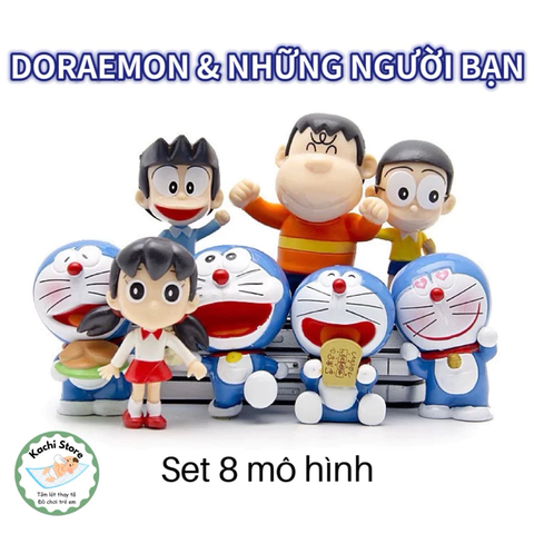 Mô hình đồ chơi DORAEMON NOBITA và NHỮNG NGƯỜI BẠN, mô hình trang trí