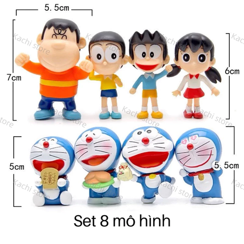 Mô hình đồ chơi DORAEMON NOBITA và NHỮNG NGƯỜI BẠN, mô hình trang trí