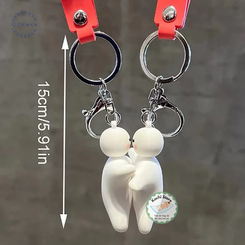 Móc khoá tình nhân Valentin nam châm hút nhau, móc khoá cặp đôi dễ thương