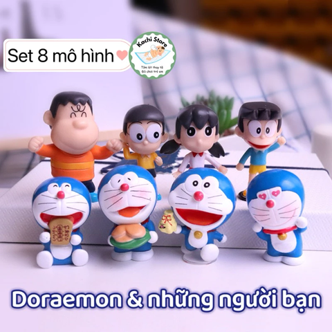 Mô hình đồ chơi DORAEMON NOBITA và NHỮNG NGƯỜI BẠN, mô hình trang trí