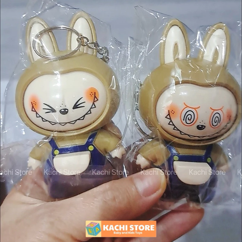 Móc khóa đồ chơi LABUBU đổi mặt biến hình biểu cảm đáng yêu vui nhộn dễ thương