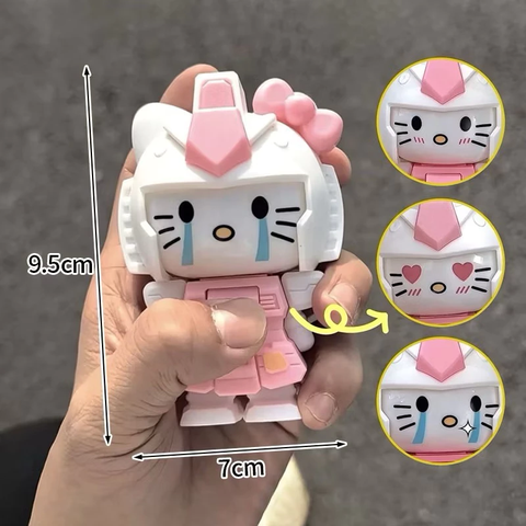 Đồ chơi móc khoá mèo Hello Kitty đổi mặt dễ thương, búp bê thay đổi khuôn mặt