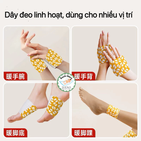 Miếng Đeo Bàn Chân (không keo dán) Sưởi Ấm Giữ Nhiệt WECAN tinh chất thảo dược, chống lạnh