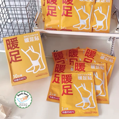 Miếng Đeo Bàn Chân (không keo dán) Sưởi Ấm Giữ Nhiệt WECAN tinh chất thảo dược, chống lạnh