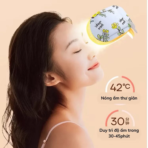 Mặt Nạ Mắt Xông Hơi Chườm Nóng Thảo Dược Steam Eye Mask Giúp Thư Giãn, Giảm Mỏi Mắt, Ngủ Ngon