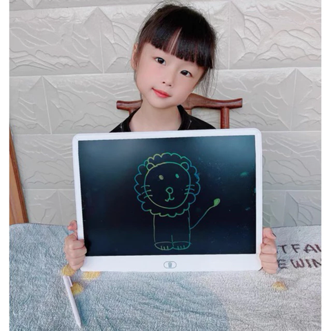 16inch Bảng Vẽ LCD Tự Xóa Điện Tử Đa Sắc Thông Minh Cho Bé, Bảng Onshine Màn Hình LCD