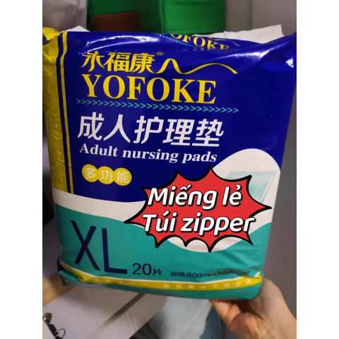 15 tấm đệm lót giường size to 80x120cm (loại dày) cho người già, miếng lót nước tiểu, đệm y khoa thay tã chống thấm