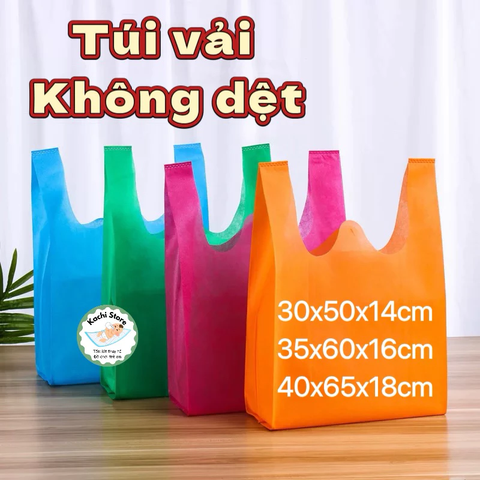 Túi Vải Không Dệt Quai Xách Thân Thiện Môi Trường Nhiều Size, túi đóng hàng, túi mua sắm, túi đóng gói, túi gói hàng