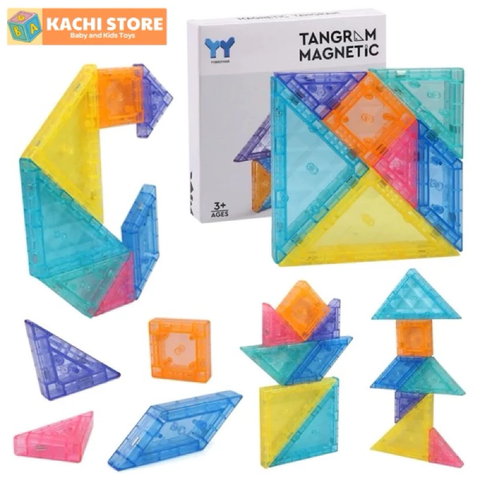 ĐỒ CHƠI TANGRAM MAGNETIC 3D NAM CHÂM XẾP HÌNH SÁNG TẠO, ĐỒ CHƠI TRÍ TUỆ CHO BÉ