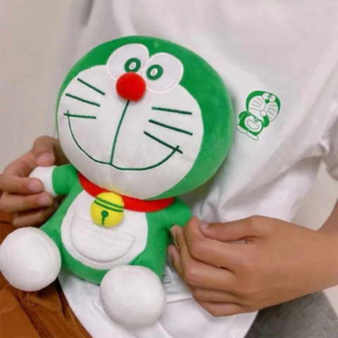 Doraemon xanh lá nhồi bông dễ thương, gấu bông Doremon mềm mịn