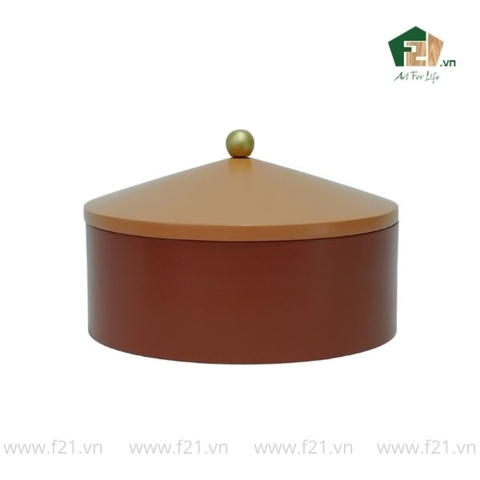Hộp đựng tròn sơn mài nắp vòm