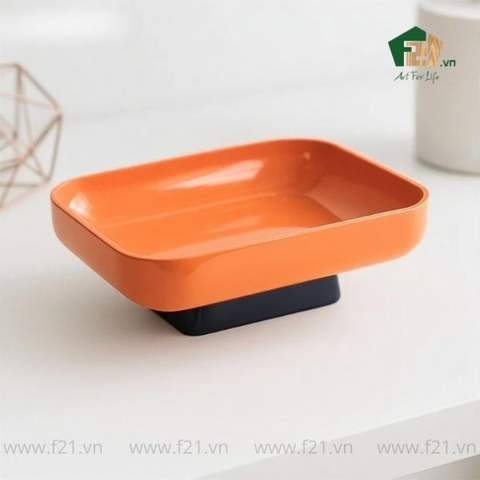 Khay chữ nhật sơn mài có đế chân