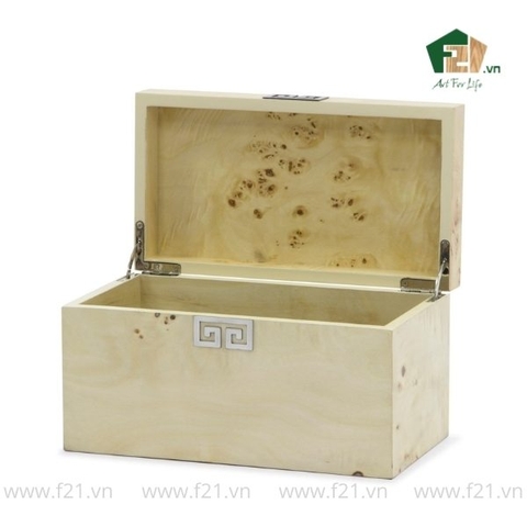 Hộp trang sức chữ nhật vân burl độc đáo