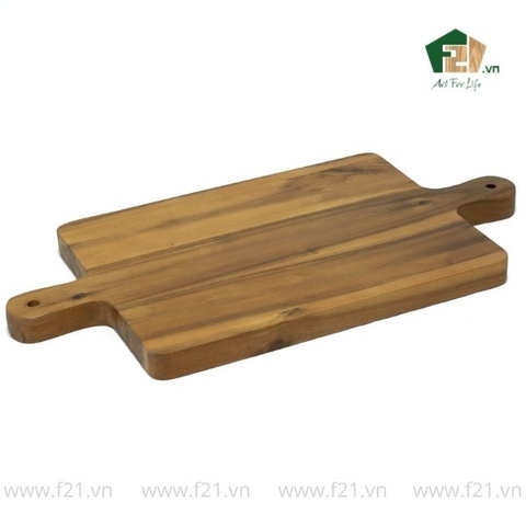 Thớt chữ nhật gỗ tự nhiên có tay cầm 2 bên