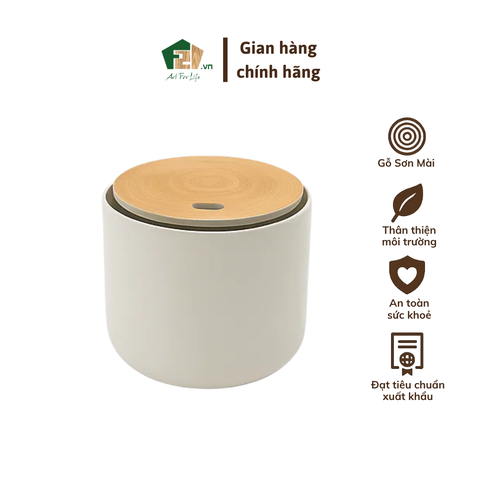 Thùng tròn sơn mài có nắp thụt