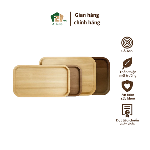 Đĩa gỗ Ash hình chữ nhật