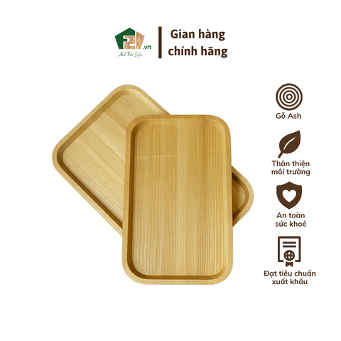 Đĩa gỗ Ash hình chữ nhật