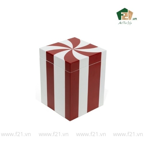 Hộp đựng chữ nhật sơn mài họa tiết