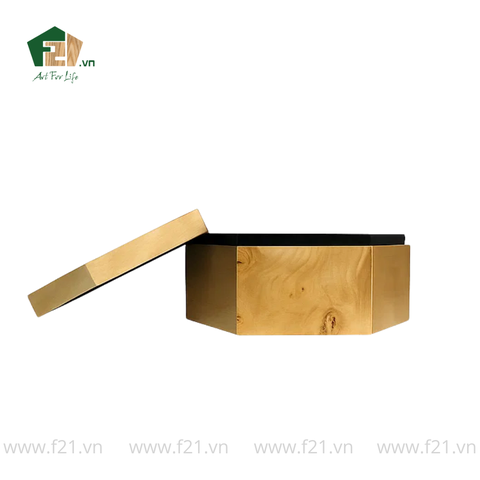 Hộp lục giác vân mắt gỗ độc đáo sang trọng