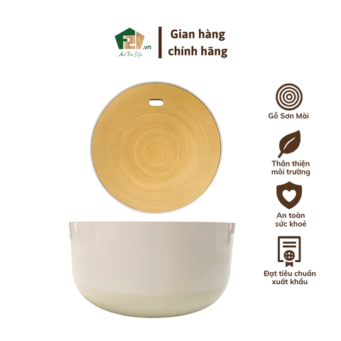 Thùng tròn sơn mài có nắp thụt