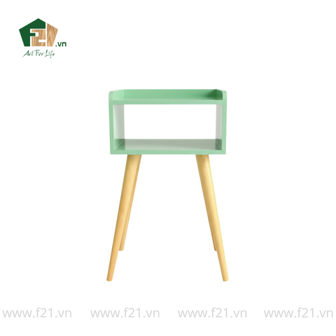 Bàn chữ nhật mini decor 4 chân sơn mài màu xanh mint