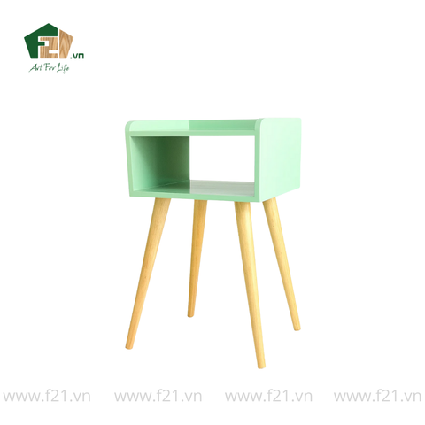 Bàn chữ nhật mini decor 4 chân sơn mài màu xanh mint