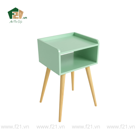 Bàn chữ nhật mini decor 4 chân sơn mài màu xanh mint