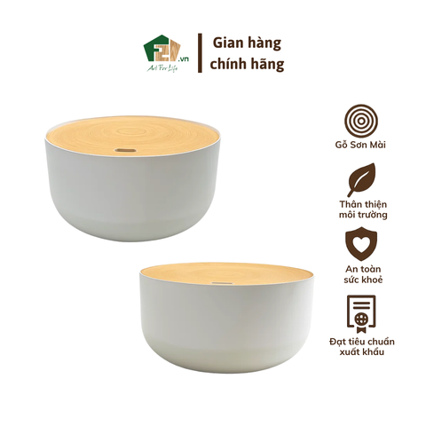 Thùng tròn sơn mài có nắp thụt