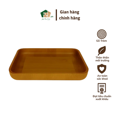 Đĩa Gỗ Hình Chữ Nhật Dày - 35x25 H5 cm