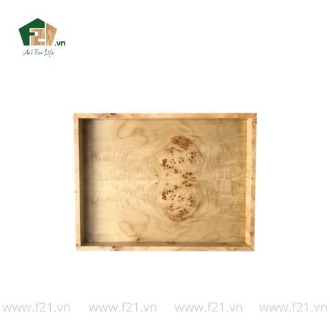 Khay chữ nhật vân mắt gỗ độc đáo sang trọng