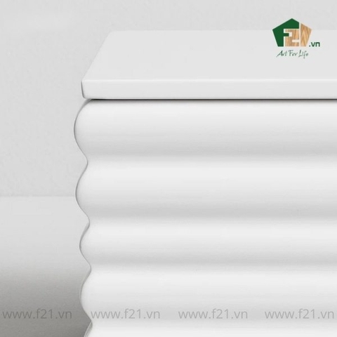 Hộp đựng chữ nhật sơn mài vân rãnh nổi