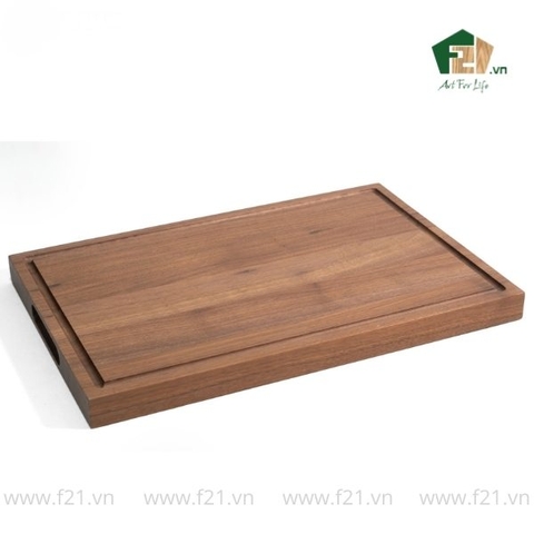 Thớt chữ nhật gỗ tự nhiên viền rãnh