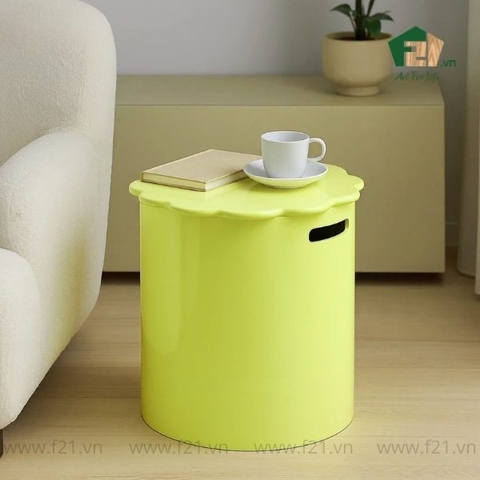 Bàn phụ hình hoa sơn mài dùng để lưu trữ