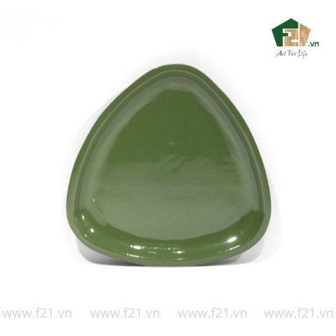 Đĩa hình tam giác cong gỗ tự nhiên có 2 tone màu
