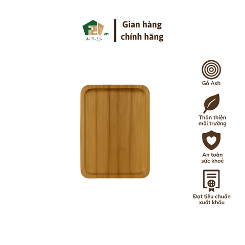 Đĩa gỗ hình chữ nhật tối giản