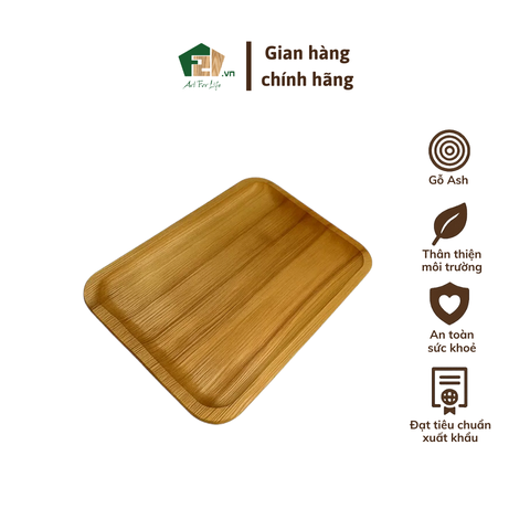 Đĩa gỗ hình chữ nhật tối giản