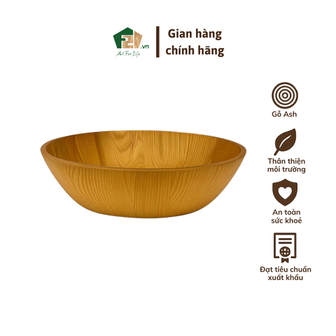 Tô Gỗ Ash Hình Oval