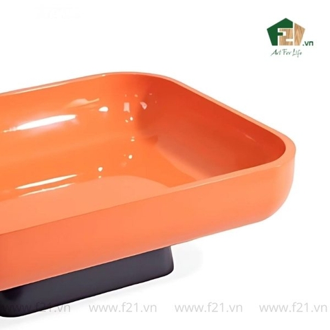 Khay chữ nhật sơn mài có đế chân