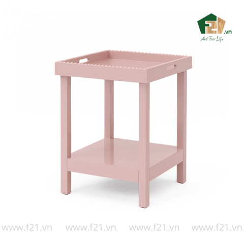 Bàn phụ vuông khay viền hạt, có thể tháo rời kèm kệ