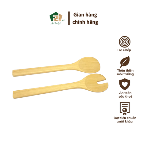 Muỗng nĩa tre bộ 2