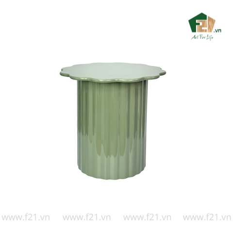 Bàn trụ hoa decor gỗ phong cách hiện đại