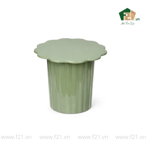 Bàn trụ hoa decor gỗ phong cách hiện đại