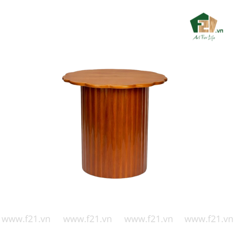 Bàn trụ hoa decor gỗ phong cách hiện đại