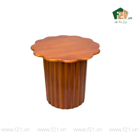 Bàn trụ hoa decor gỗ phong cách hiện đại