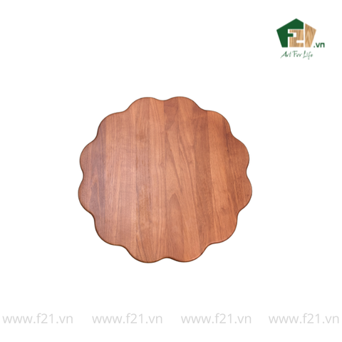 Bàn trụ hoa decor gỗ phong cách hiện đại