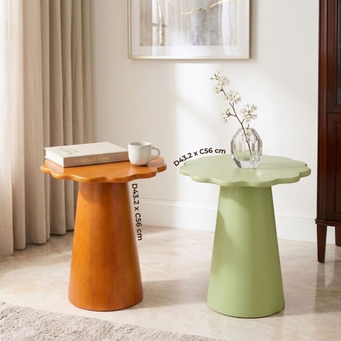 Bàn cánh hoa decor gỗ dáng chữ A độc đáo