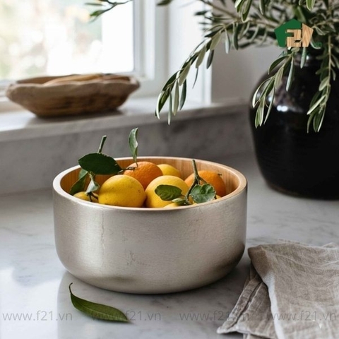 Tô tròn gỗ tự nhiên đựng thực phẩm