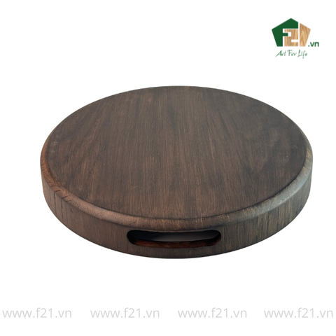 Khay tròn gỗ sồi