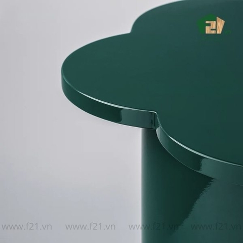 Bàn phụ hình hoa sơn mài chân trụ